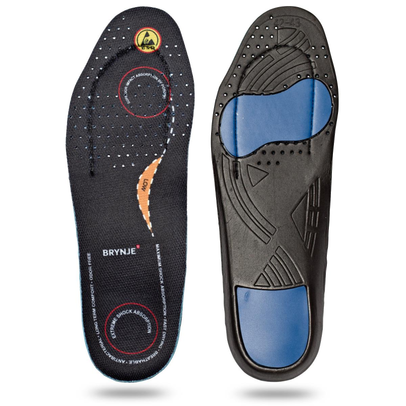 Brynje Inlegzool Ultimate FootFit Low 68201 Zwart productfoto WerkschoenenXL