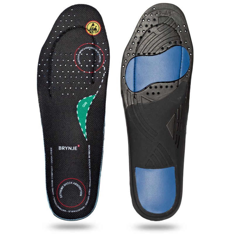 Brynje Inlegzool Ultimate FootFit Medium 68202 Zwart productfoto WerkschoenenXL