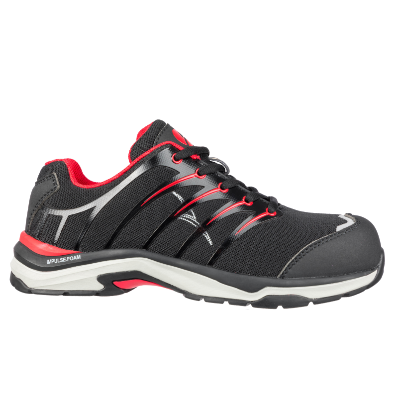 Albatros Twist WNS Laag S1P 645210 Zwart/Rood productfoto WerkschoenenXL