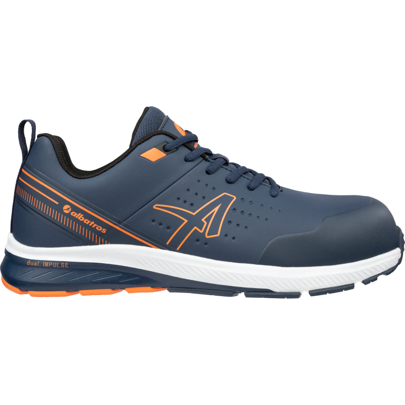 Albatros Vigor 2 Impulse Blue Low S3S 646420 Blauw/Oranje productfoto WerkschoenenXL