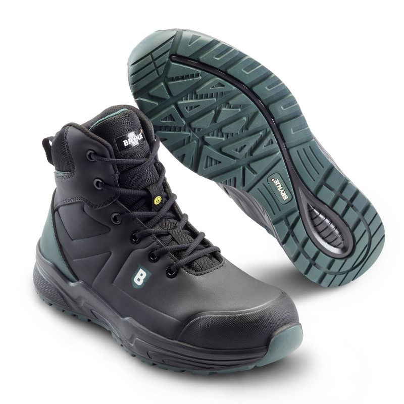 Brynje 355 Green Working Boot S3 Zwart productfoto WerkschoenenXL