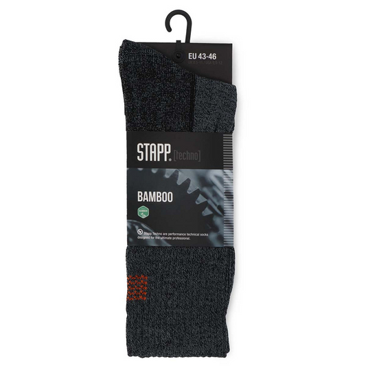 Stapp Techno Bamboe Sok 28400 Donkergrijs/Oranje