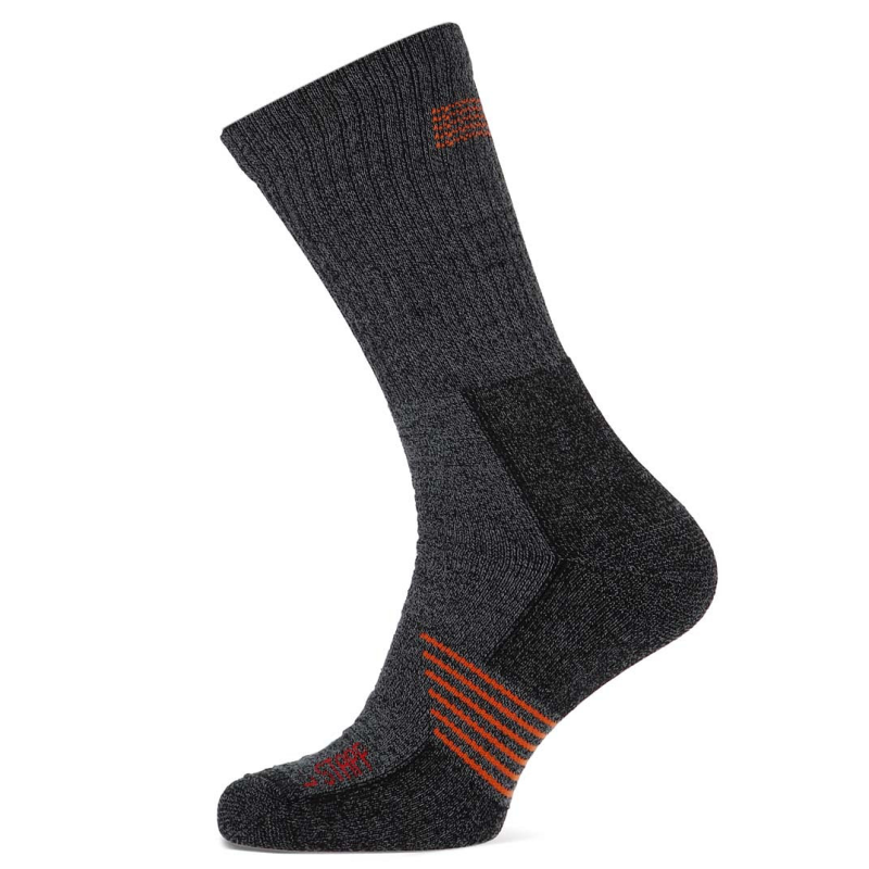 Stapp Techno Bamboo Sok 28400 Donkergrijs/Oranje