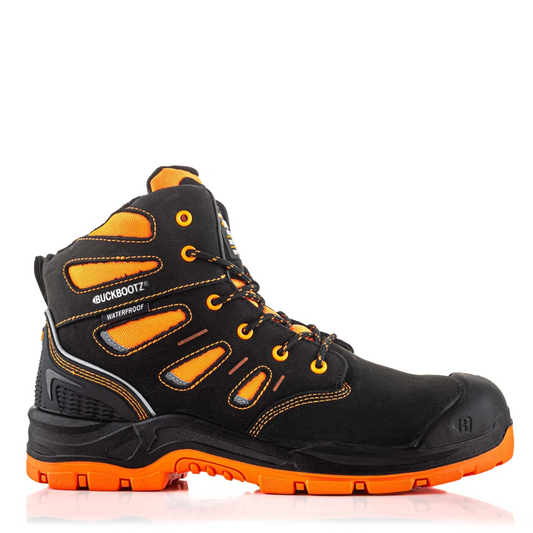 BuckBootz Schoen BVIZ2 Hoog S3 + KN Zwart/Oranje
