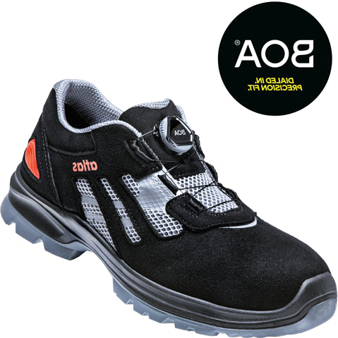 Atlas Schoen Flash 3205 XP Laag BOA S1P Zwart/Grijs productfoto WerkschoenenXL