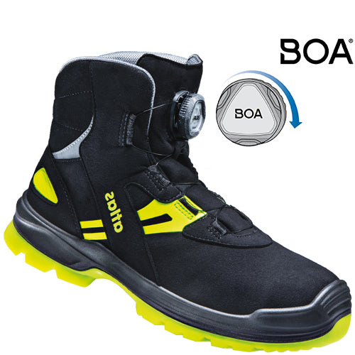 Atlas Schoen Flash 8255 XP BOA S3 Zwart/Geel productfoto WerkschoenenXL
