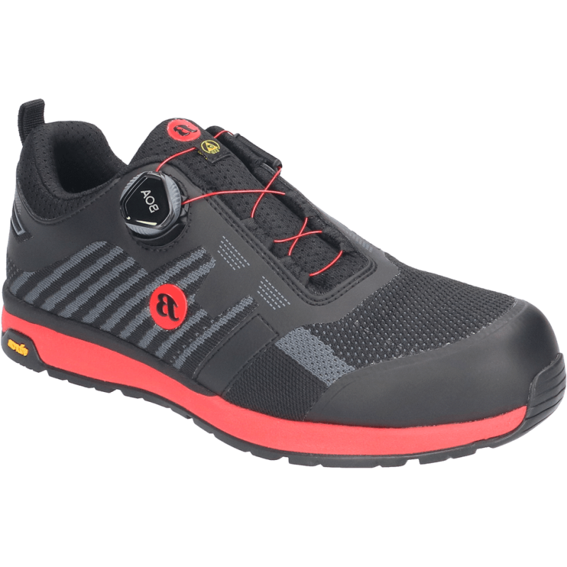 Bata Radiance Vibe S3 BOA Zwart/Rood productfoto WerkschoenenXL