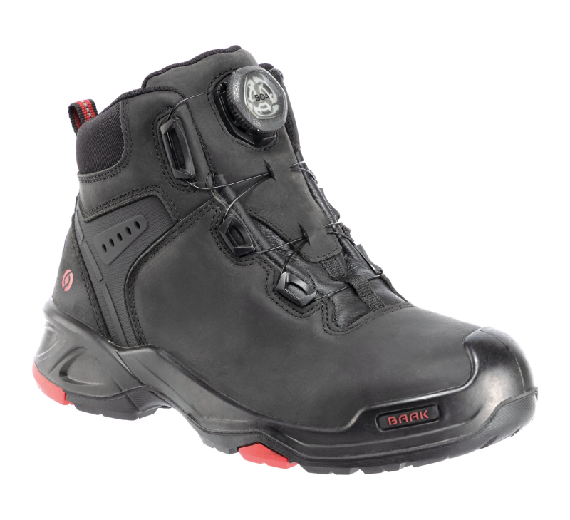 Baak Braxton BOA 6642 S3 (Dealers only) Zwart/Rood productfoto WerkschoenenXL