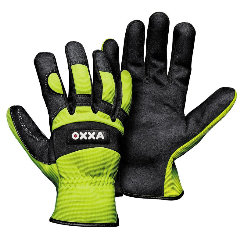 OXXA X-Mech-Thermo 51-615 zw/fl. geel Handschoenen