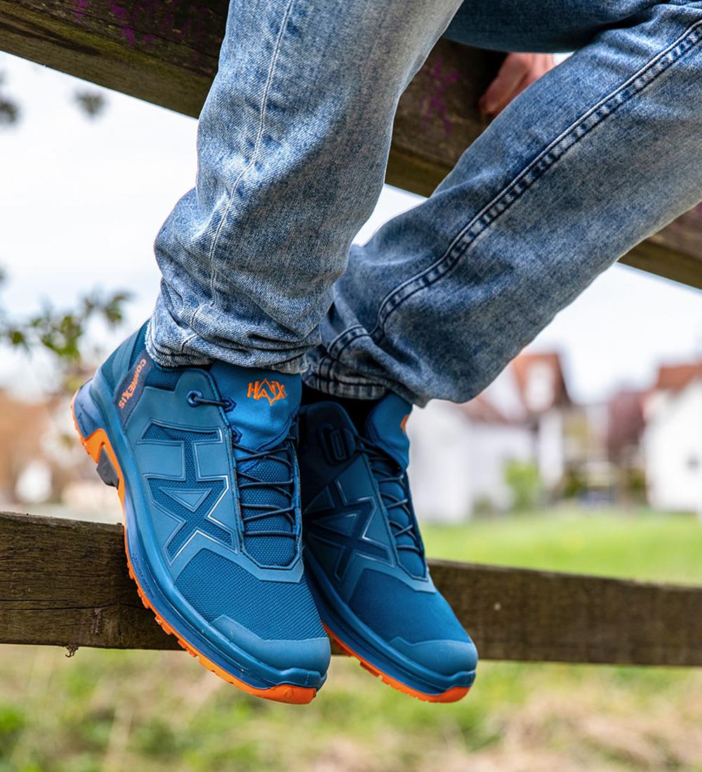 Haix Connexis Go 2.0 GTX laag blauw-oranje 360023