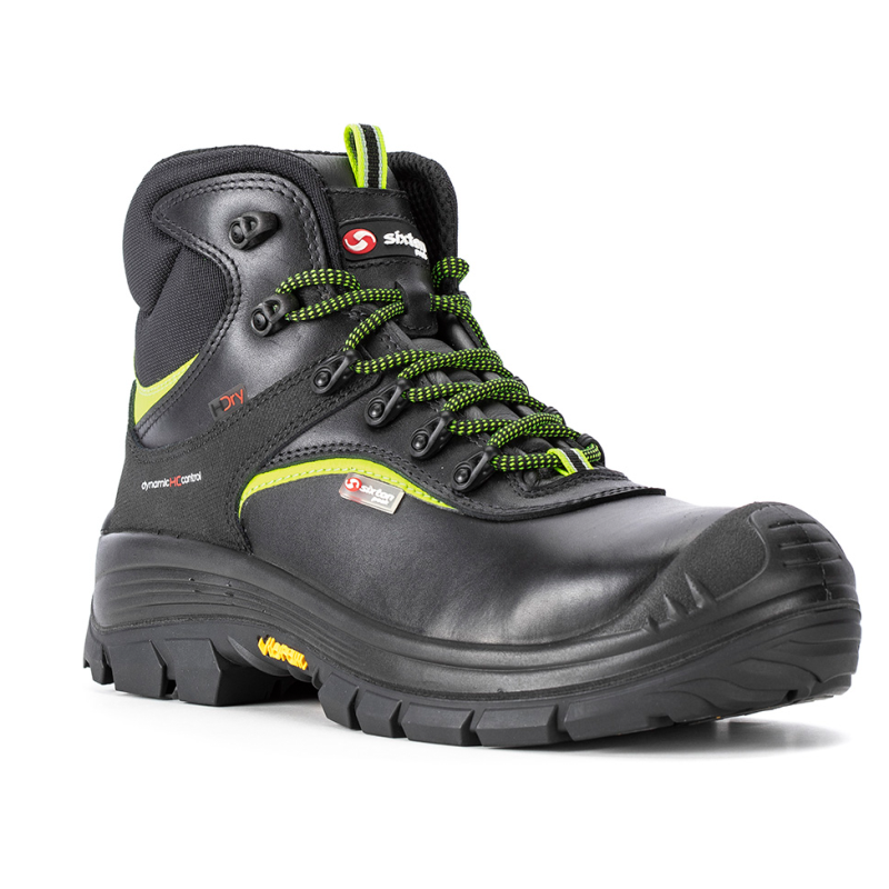 Sixton 89117-15 Eldorado Hoog S3 Hdry Zwart/Limoen