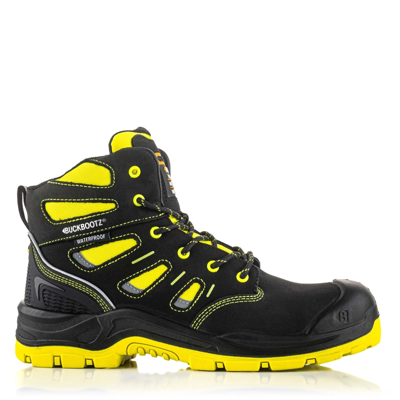 BuckBootz Schoen BVIZ2 Hoog S3 + KN Zwart/Geel